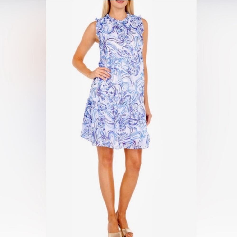 Lilly Pulitzer Jazzy Dress Resort White Don't Be Jelly Size Small